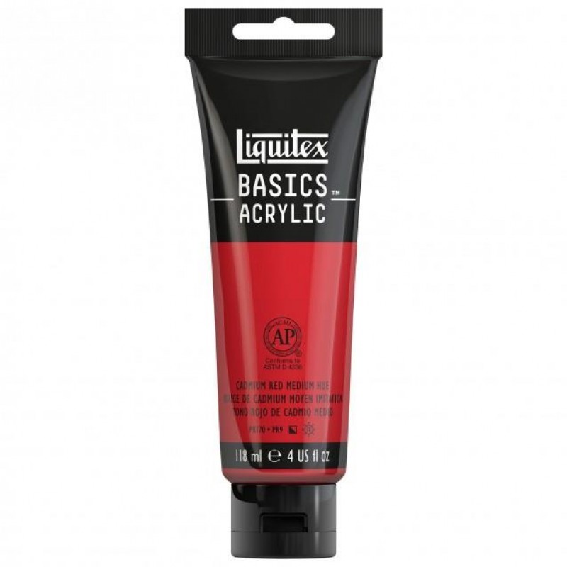 Liquitex Basics 118ml Acrylic 151 Cadmium Red Medium Hue