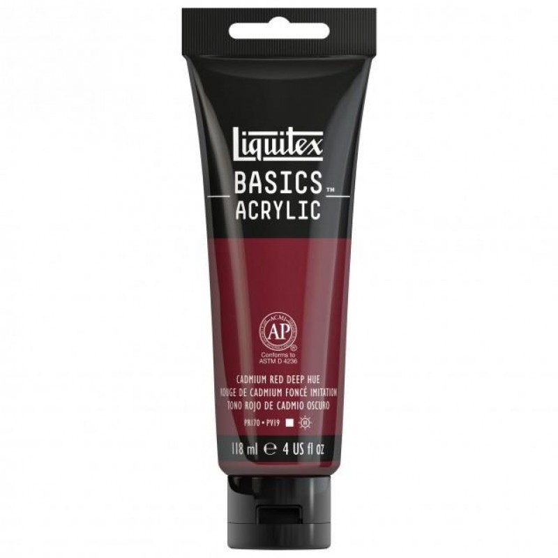 Liquitex Basics 118ml Acrylic 311 Cadmium Red Deep Hue