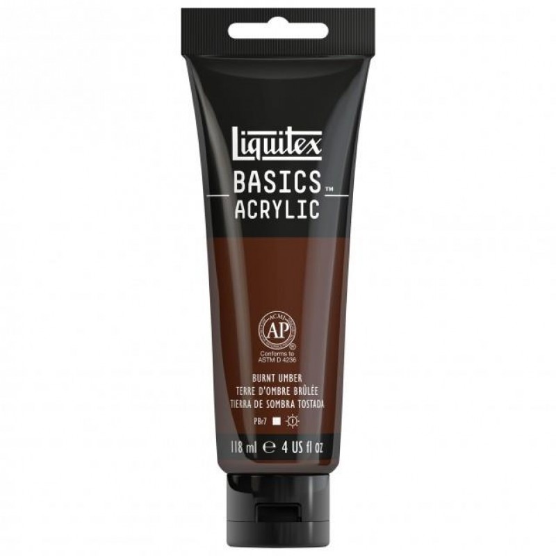 Liquitex Basics 118ml Acrylic 128 Burnt Umber