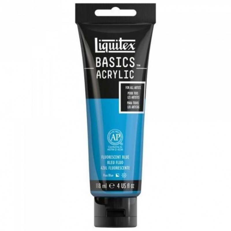 Liquitex Basics 118ml Acrylic 984 Fluorescent Blue