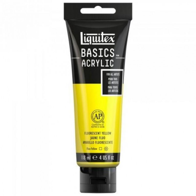 Liquitex Basics 118ml Acrylic 981 Fluorescent Yellow