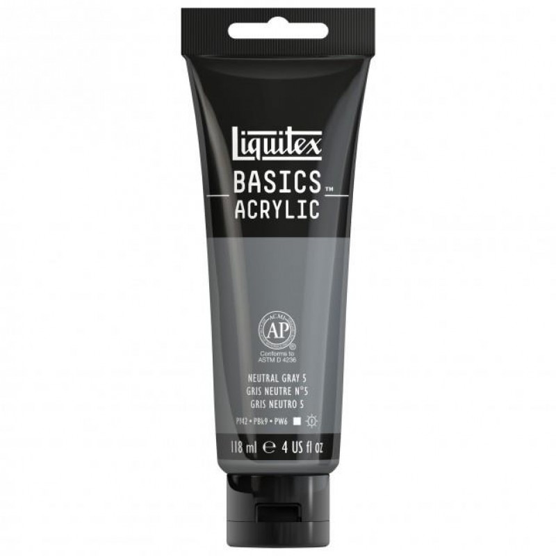 Liquitex Basics 118ml Acrylic 599 Neutral Gray 5