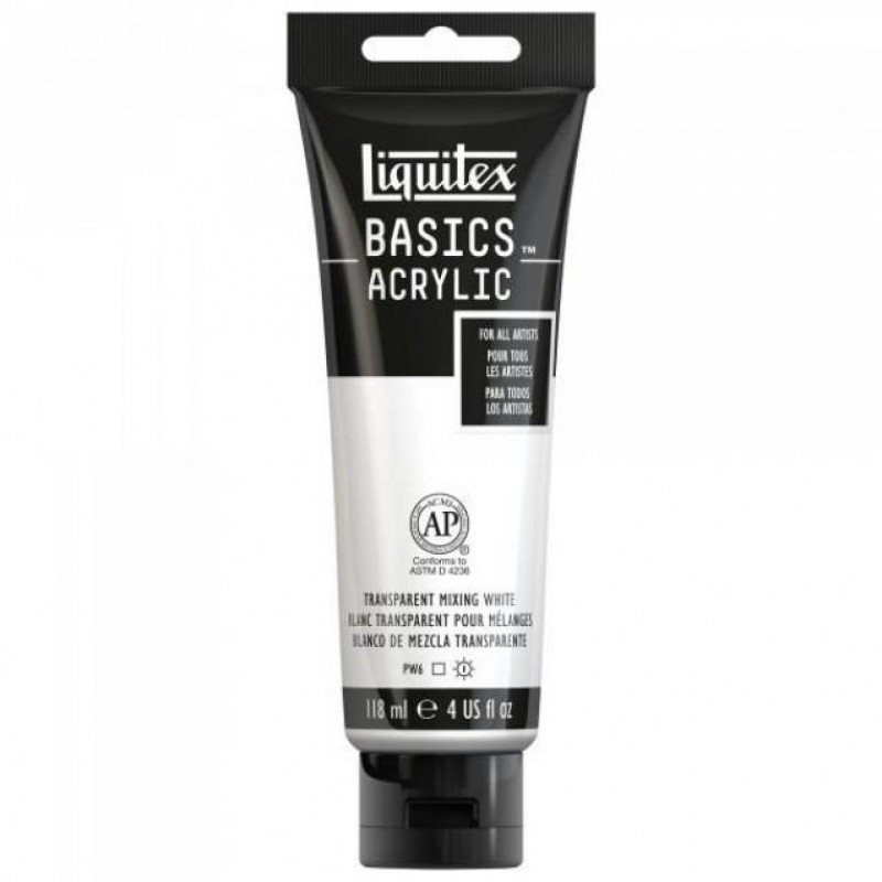 Liquitex Basics 118ml Acrylic 430 Transparent Mixing White