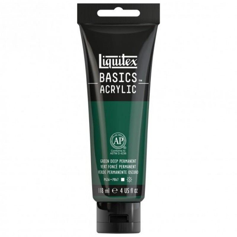 Liquitex Basics 118ml Acrylic 350 Green Deep Permanent