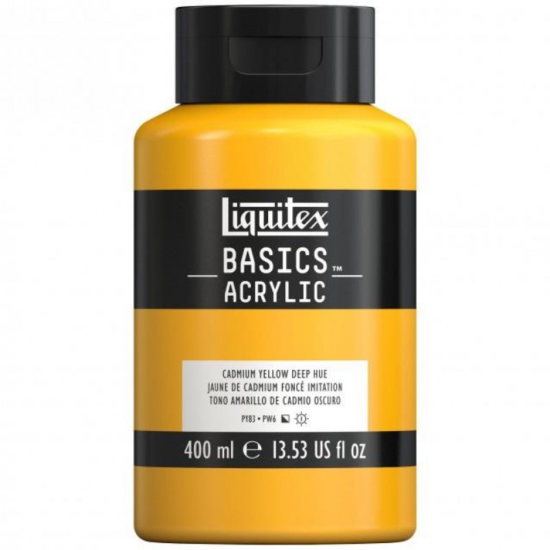 Liquitex Basics 400ml Acrylic 163 Cadmium Yellow Deep Hue