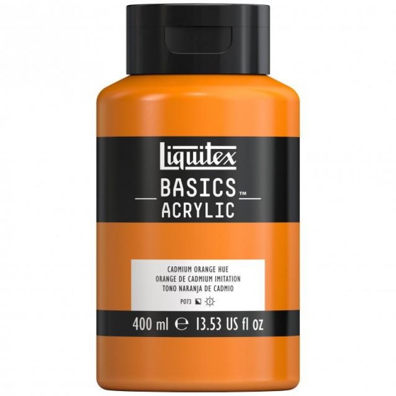 Liquitex Basics 400ml Acrylic 720 Cadmium Orange Hue