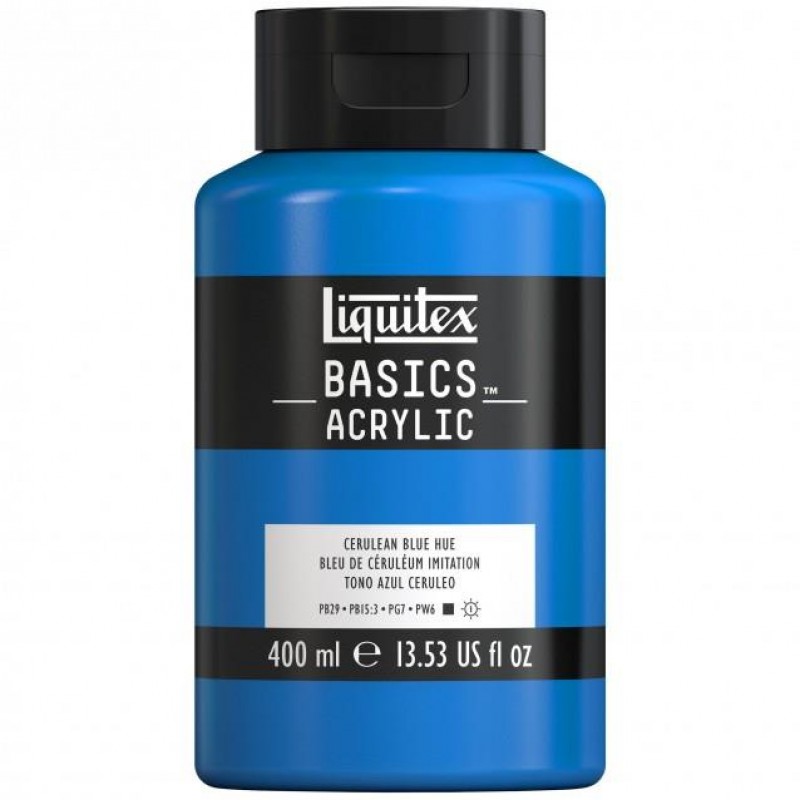 Liquitex Basics 400ml Acrylic 470 Cerulean Blue Hue