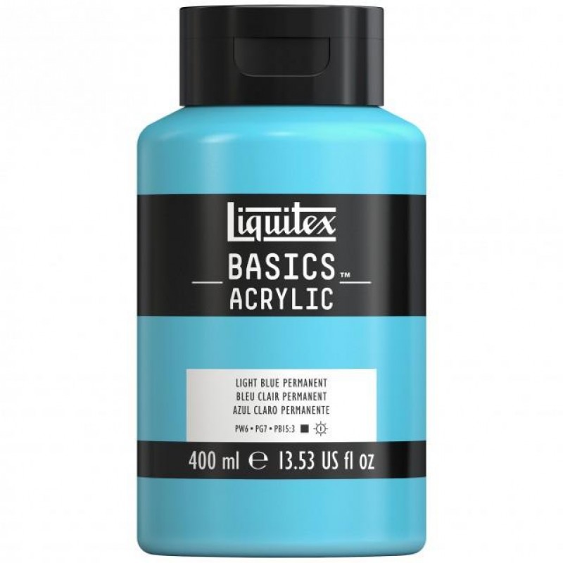 Liquitex Basics 400ml Acrylic 770 Light Blue Permanent