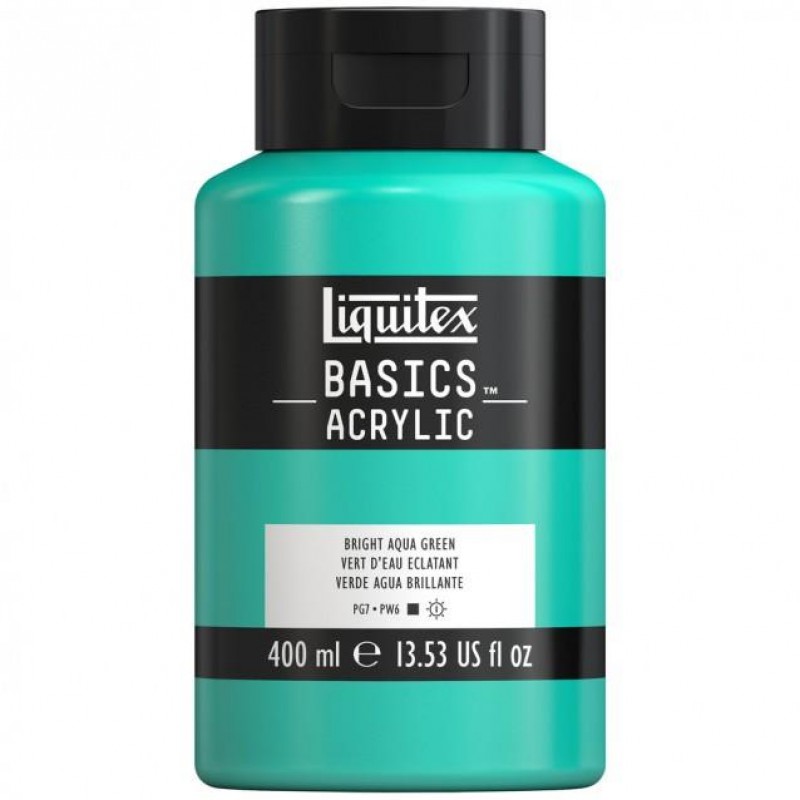 Liquitex Basics 400ml Acrylic 660 Bright Aqua Green