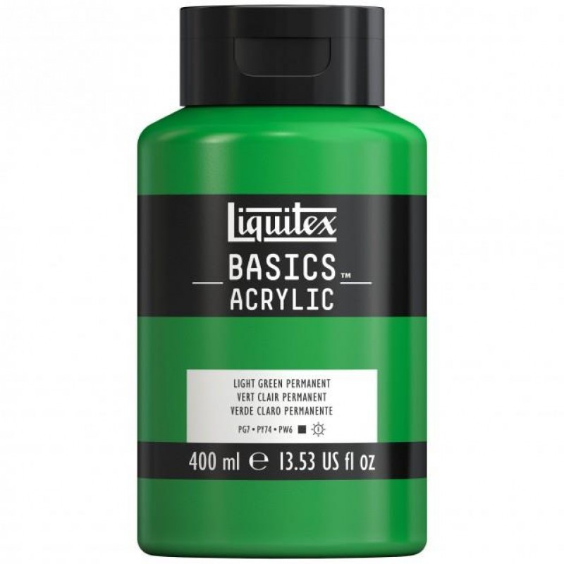 Liquitex Basics 400ml Acrylic 312 Green Light Permanent