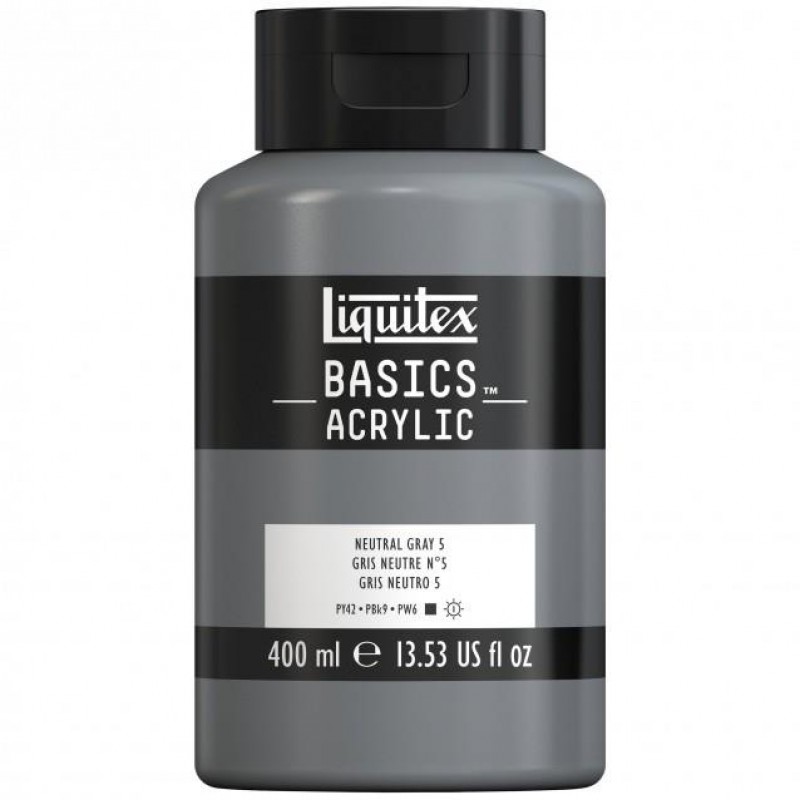 Liquitex Basics 400ml Acrylic 599 Neutral Gray 5