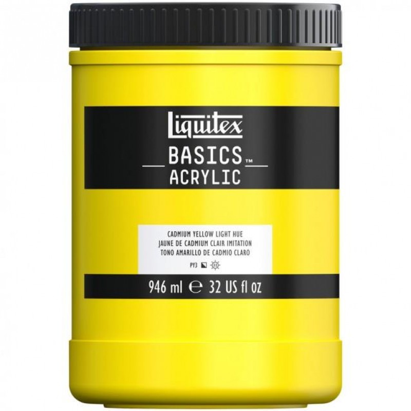 Liquitex Basics 946ml Acrylic 160 Cadmium Yellow Light Hue