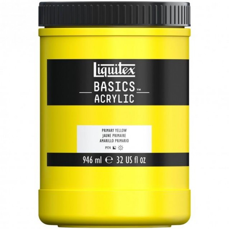 Liquitex Basics 946ml Acrylic 410 Primary Yellow