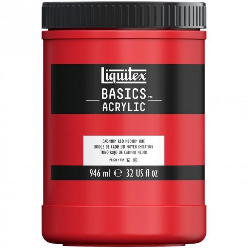 Liquitex Basics 946ml Acrylic 151 Cadmium Red Medium Hue