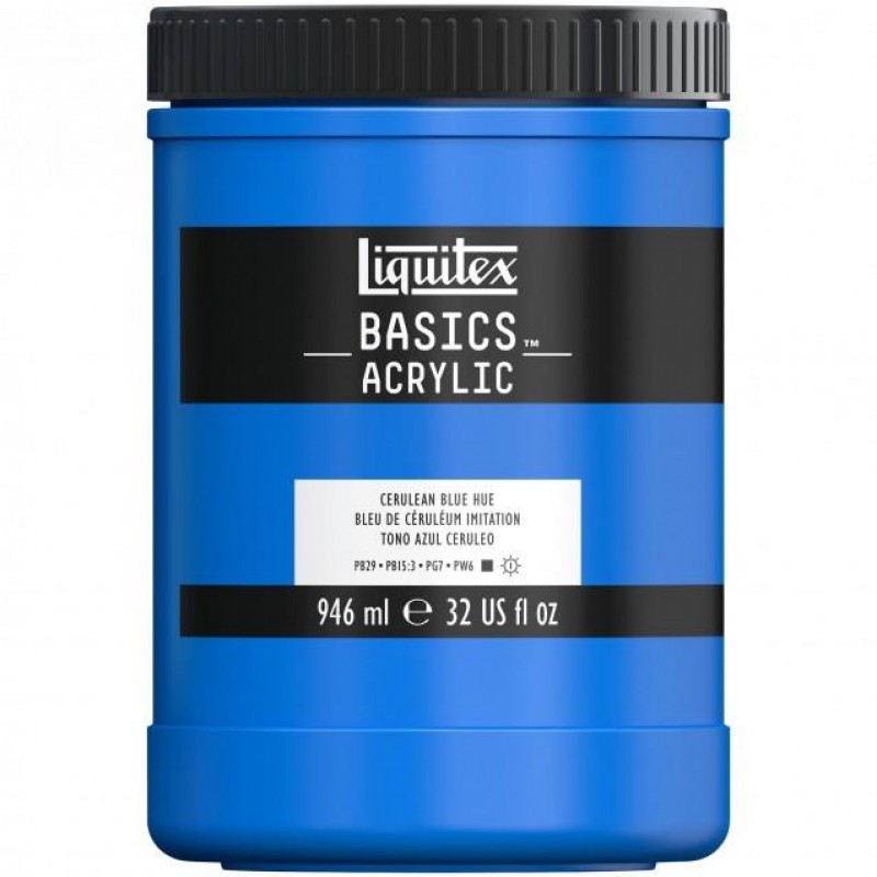 Liquitex Basics 946ml Acrylic 470 Cerulean Blue Hue