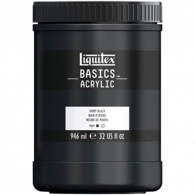 Liquitex Basics 946ml Acrylic 244 Ivory Black