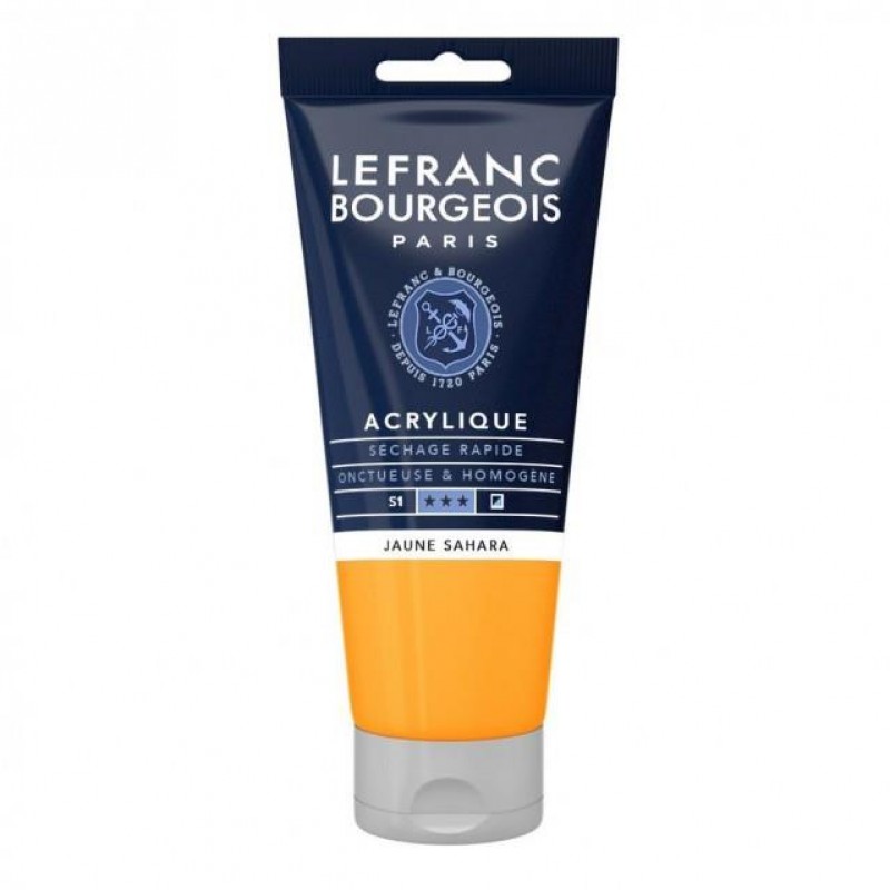 Lefranc Bourgeois 80ml Fine Acrylic 194 Sahara Yellow Serie 1