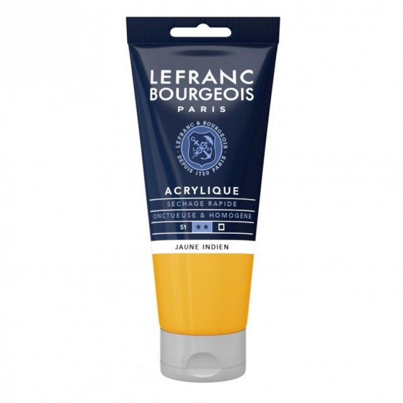 Lefranc Bourgeois 80ml Fine Acrylic 212 Indian Yellow Serie 1