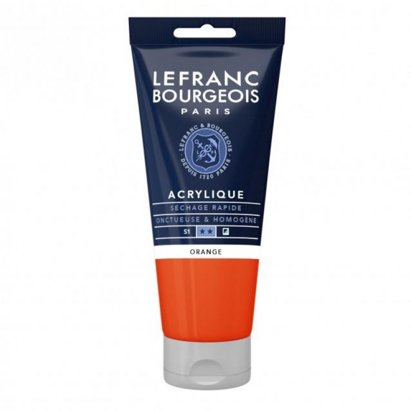 Lefranc Bourgeois 80ml Fine Acrylic 201 Orange Serie 1