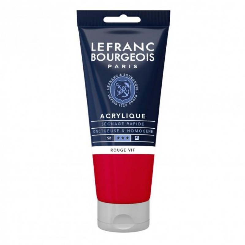 Lefranc Bourgeois 80ml Fine Acrylic 396 Bright Red Serie 2