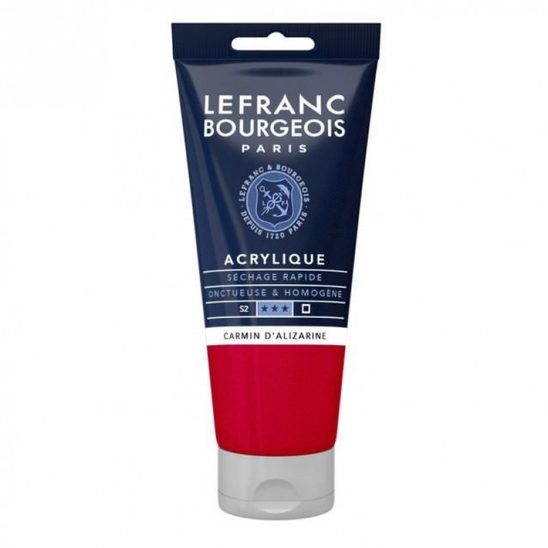 Lefranc Bourgeois 80ml Fine Acrylic 328 Alizarine Carmine Serie 2