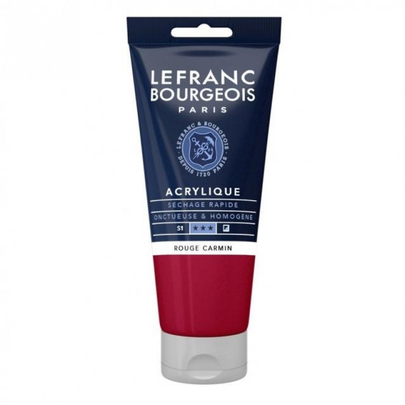 Lefranc Bourgeois 80ml Fine Acrylic 366 Carmine Red Serie 1