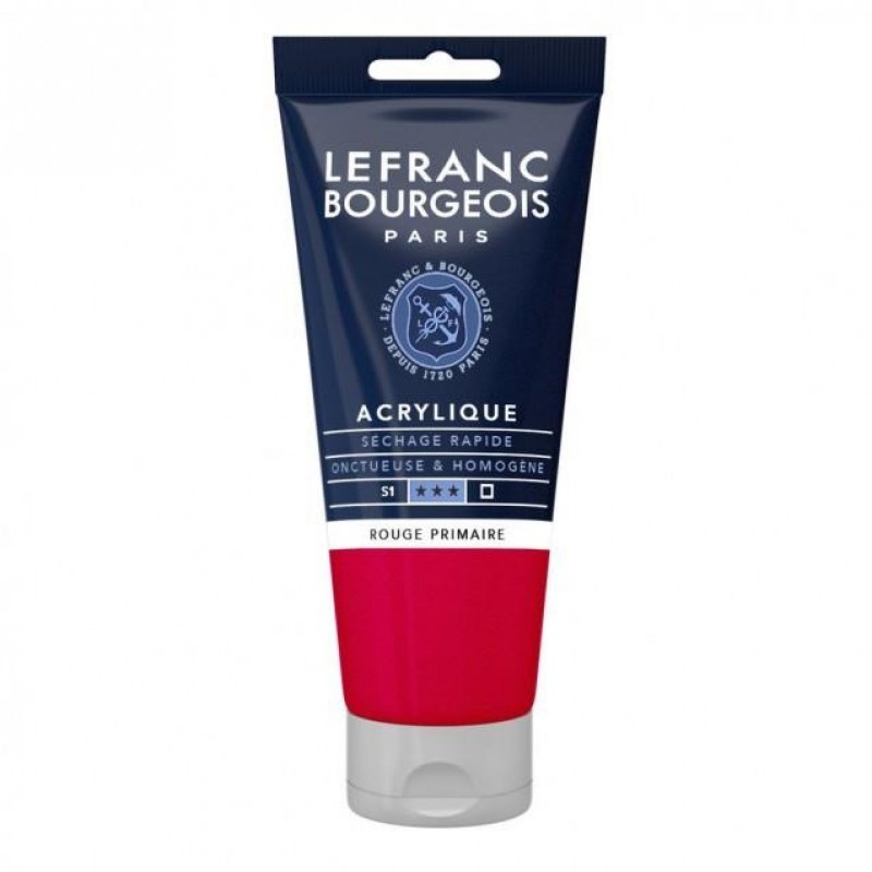 Lefranc Bourgeois 80ml Fine Acrylic 437 Primary Red Serie 1