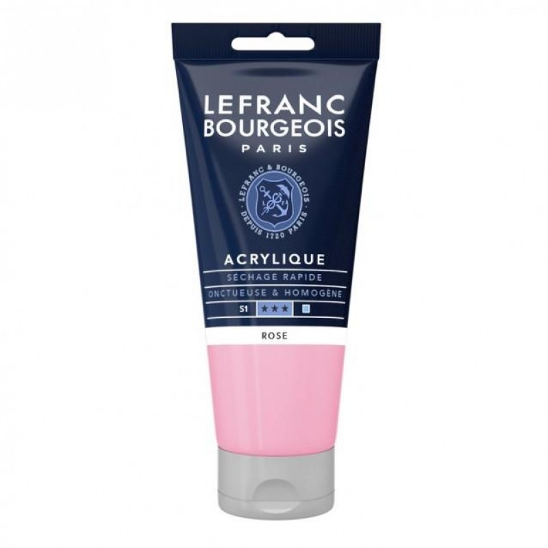 Lefranc Bourgeois 80ml Fine Acrylic 351 Tube Rose Serie 1