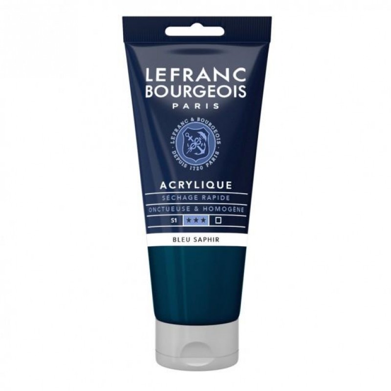 Lefranc Bourgeois 80ml Fine Acrylic 048 Sapphire Blue Serie 1