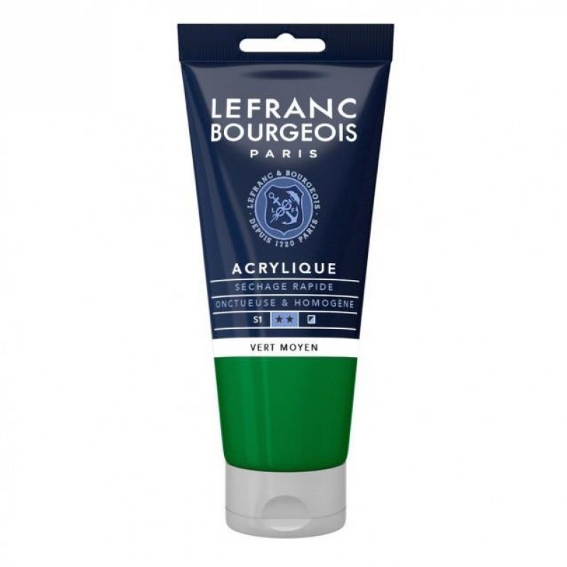 Lefranc Bourgeois 80ml Fine Acrylic 561 Medium Green Serie 1