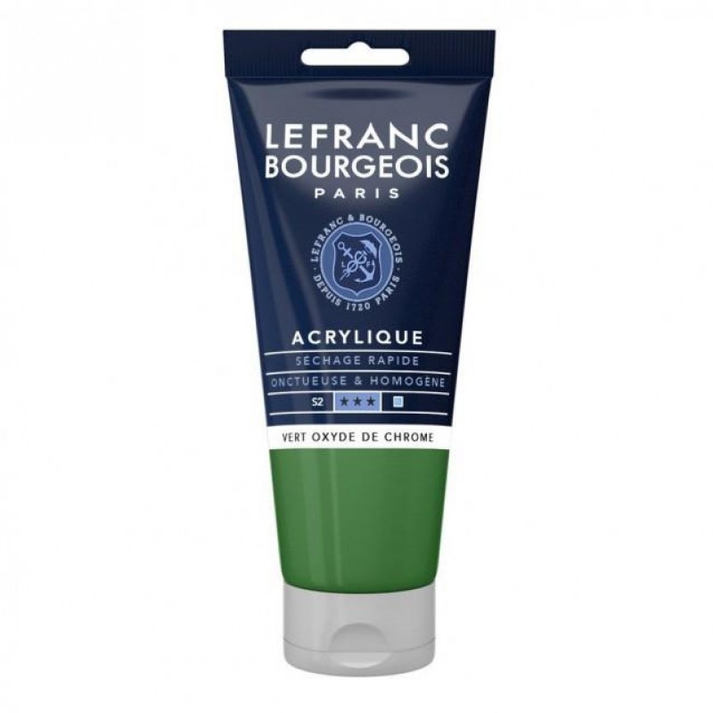 Lefranc Bourgeois 80ml Fine Acrylic 542 Green Oxide Chromium Serie 2