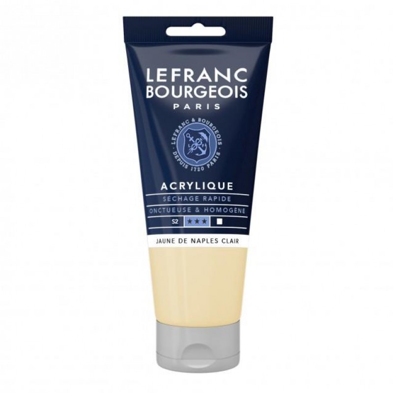 Lefranc Bourgeois 80ml Fine Acrylic 887 Napples Yellow Light Serie 2