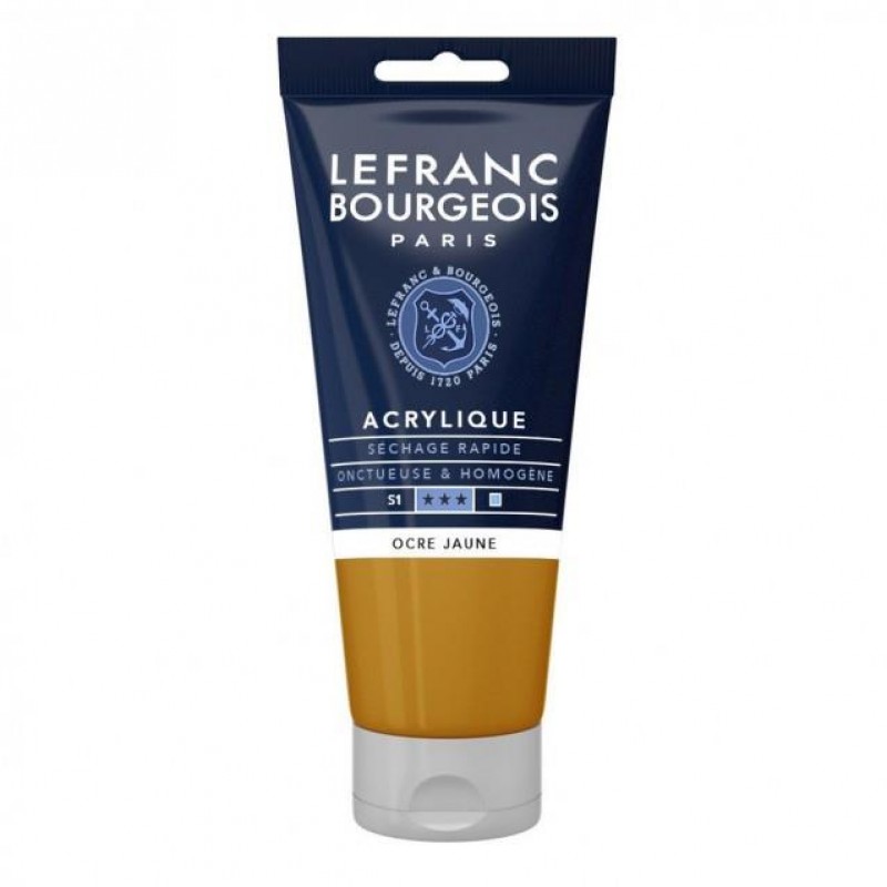 Lefranc Bourgeois 80ml Fine Acrylic 302 Yellow Ochre Serie 1