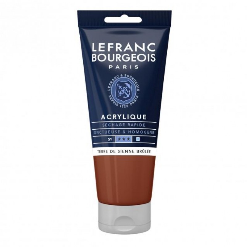 Lefranc Bourgeois 80ml Fine Acrylic 481 Burnt Sienna Serie 1