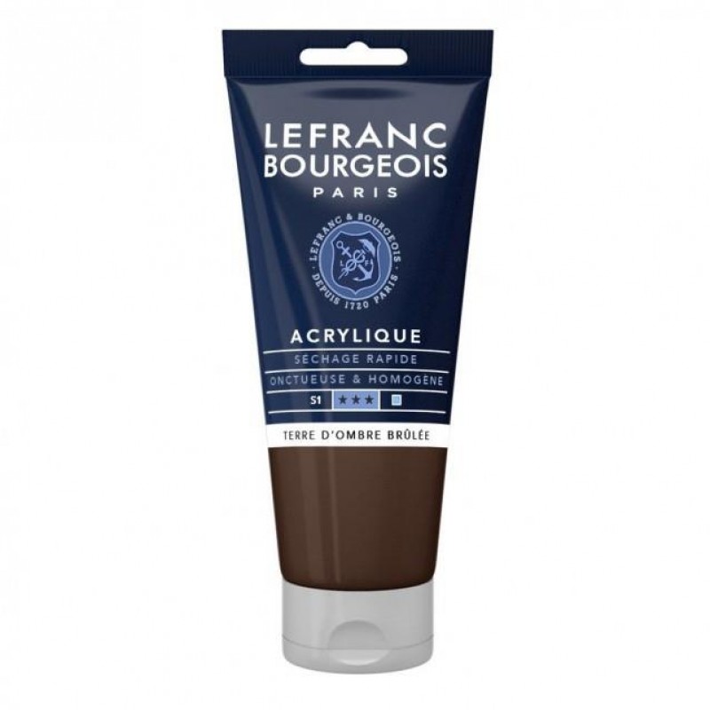 Lefranc Bourgeois 80ml Fine Acrylic 477 Burnt Umber Serie 1