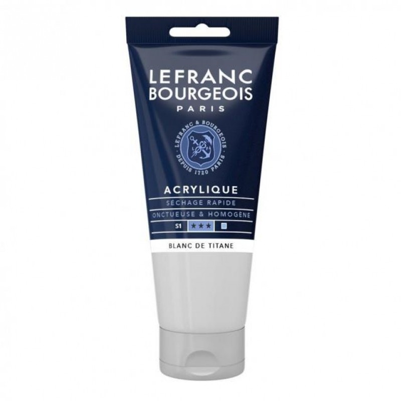 Lefranc Bourgeois 80ml Fine Acrylic 008 Titanium White Serie 1