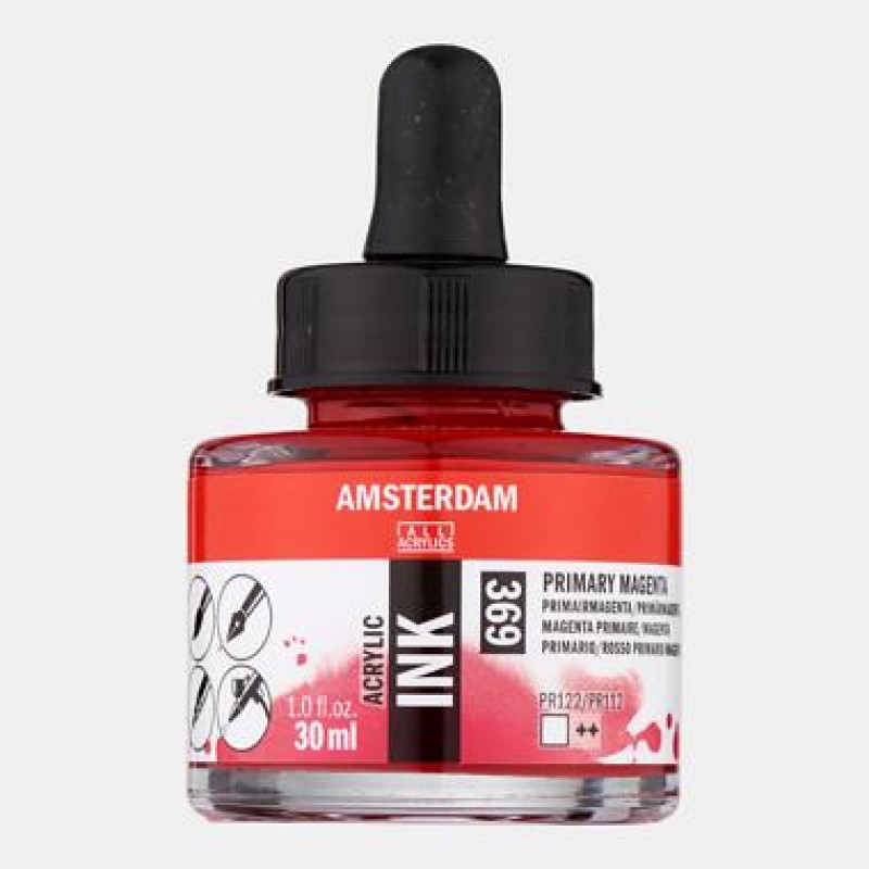 Amsterdam Acrylic Ink 30ml 369 Primary Magenta