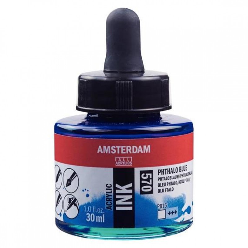 Amsterdam Acrylic Ink 30ml 570 Phthalo Blue