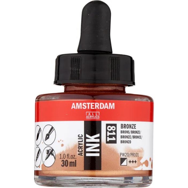 Amsterdam Acrylic Ink 30ml 811 Bronze