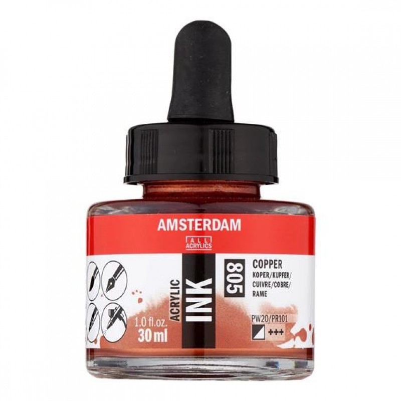 Amsterdam Acrylic Ink 30ml 805 Copper