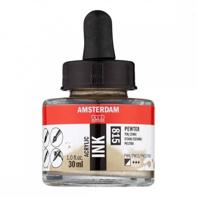 Amsterdam Acrylic Ink 30ml 815 Pewter