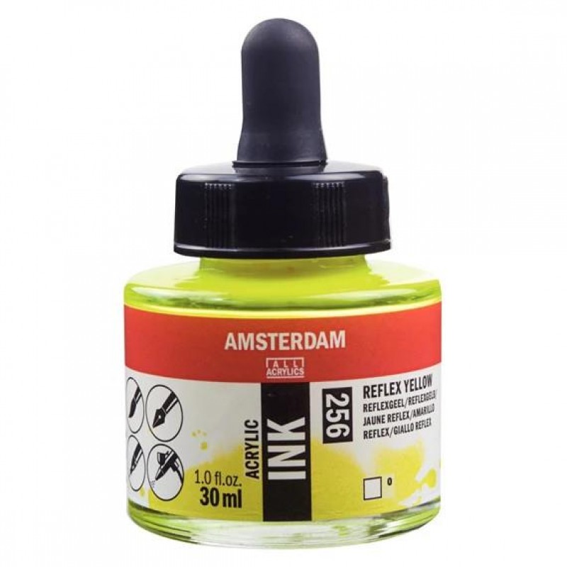 Amsterdam Acrylic Ink 30ml 256 Reflex Yellow