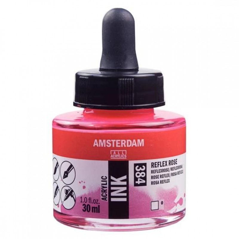 Amsterdam Acrylic Ink 30ml 384 Reflex Rose