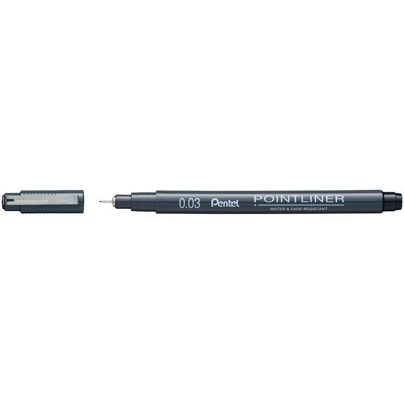 Pentel Μαρκαδόρος Pointlinner Μαύρος 0.03