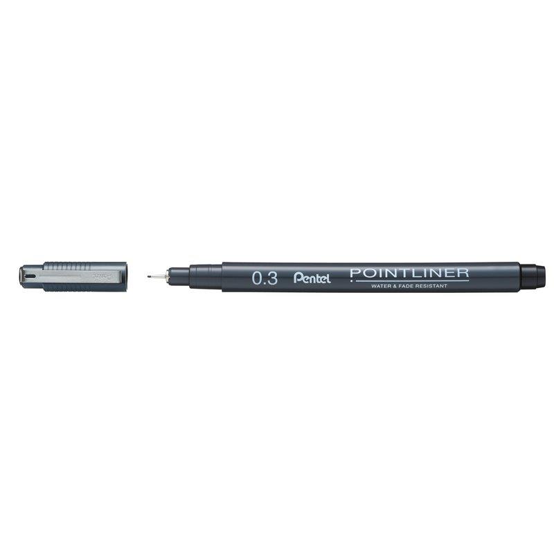 Pentel Μαρκαδόρος Pointlinner Μαύρος 0.3