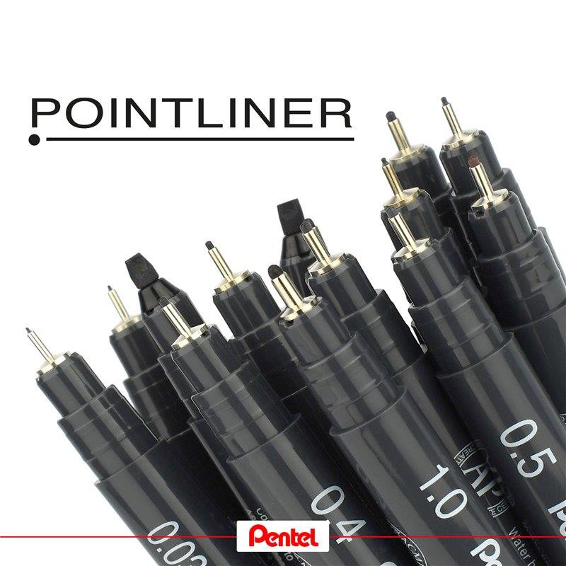 Pentel Μαρκαδόρος Pointlinner Μαύρος 0.3