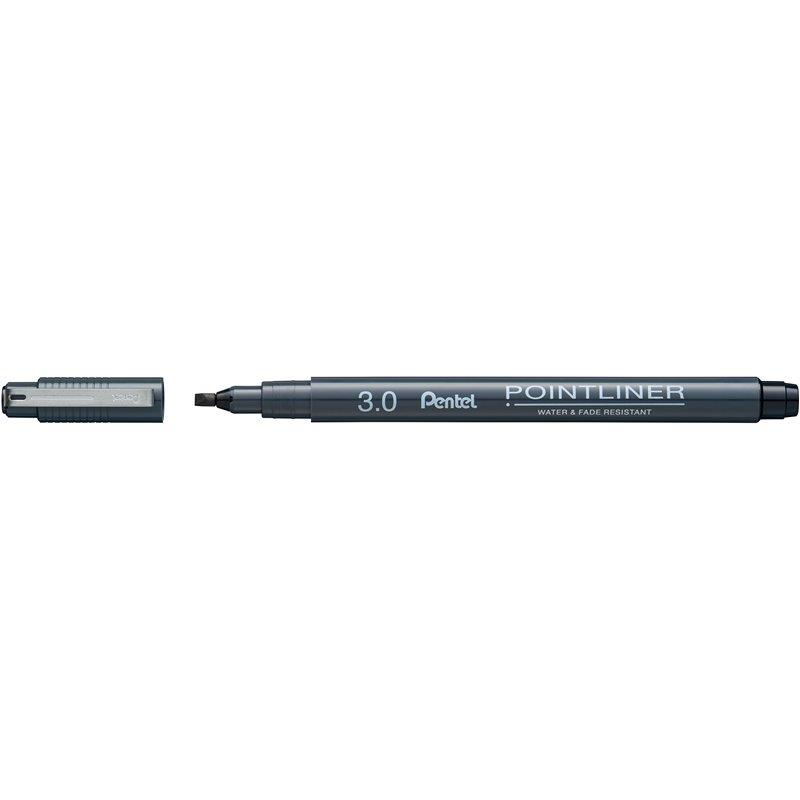 Pentel Μαρκαδόρος Pointlinner Μαύρος 3.0