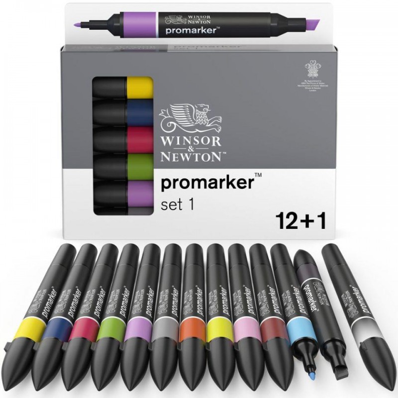 Winsor n Newton 12+1 Μαρκαδόροι Promarker Set 1
