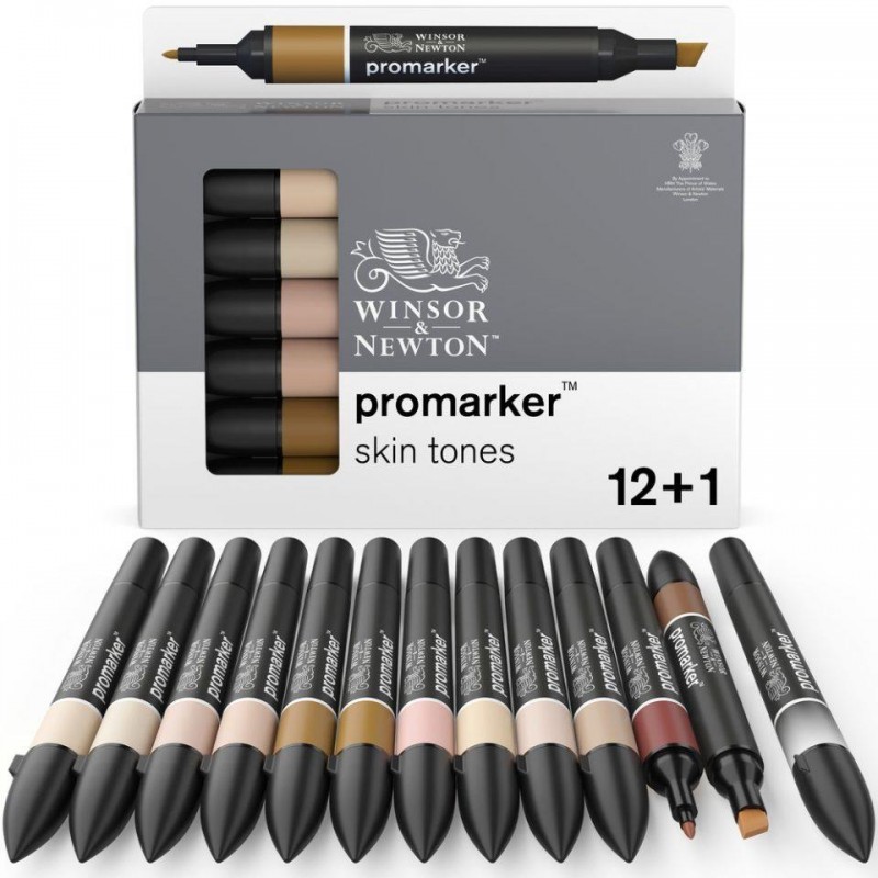 Winsor n Newton 12+1 Μαρκαδόροι Promarker Χρώματα Δέρματος