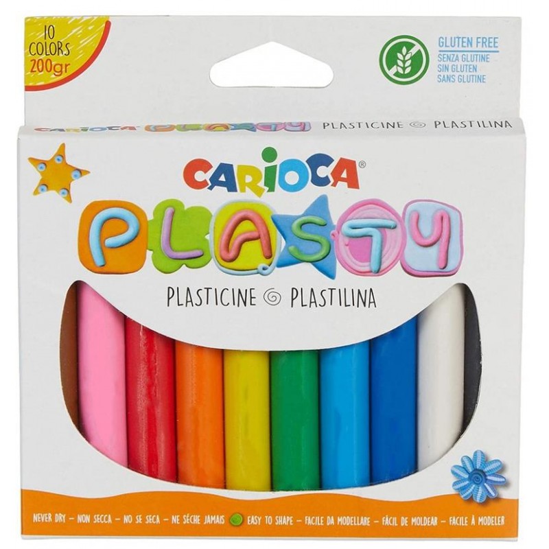 Πλαστελίνη Carioca Plasty 10 Χρώματα 200gr